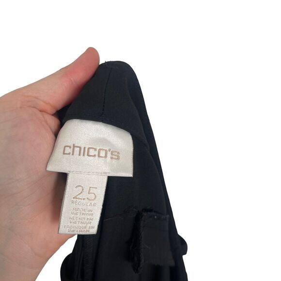 Chicos Black Drapey Wide Leg Dress Pants Career Work Womens 2.5 US Large 14 - Picture 5 of 7